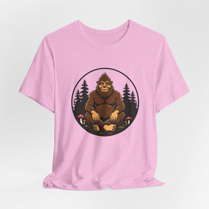 Bigfoot Zen Unisex Tee – Meditating Sasquatch Vibes for Nature Lovers & Adventurers