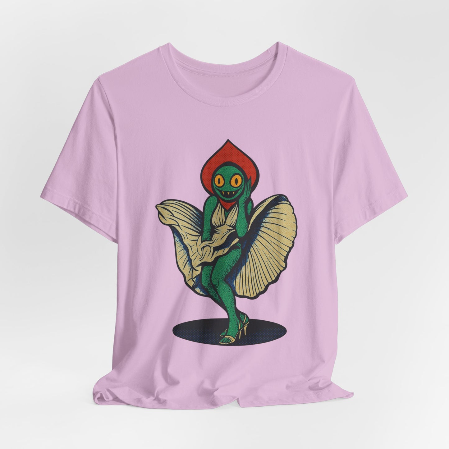 Flirt Like a Flatwoods Monster – UFO Cryptid Graphic Tee, Retro Alien Romance Shirt, Unisex Cosmic Gift
