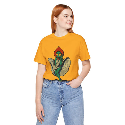 Flirt Like a Flatwoods Monster – UFO Cryptid Graphic Tee, Retro Alien Romance Shirt, Unisex Cosmic Gift