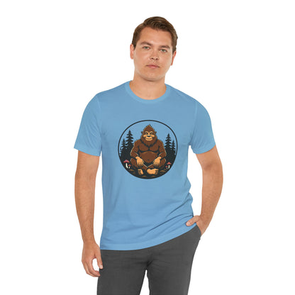 Bigfoot Zen Unisex Tee – Meditating Sasquatch Vibes for Nature Lovers & Adventurers