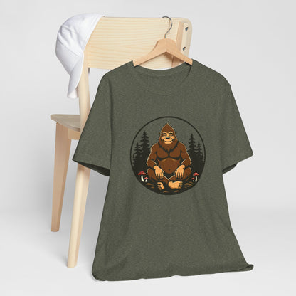 Bigfoot Zen Unisex Tee – Meditating Sasquatch Vibes for Nature Lovers & Adventurers