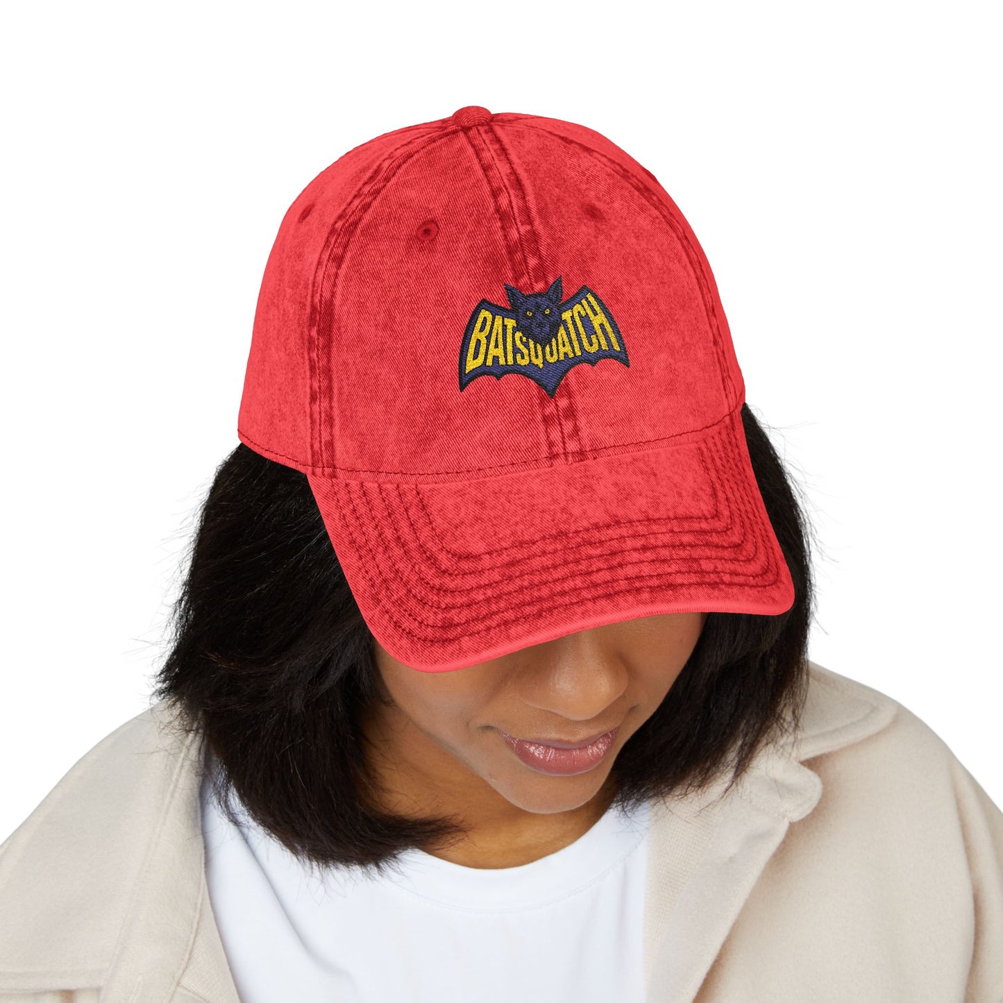 Retro Batsquatch Cap – Embroidered Vintage Vibes for Everyday Legends