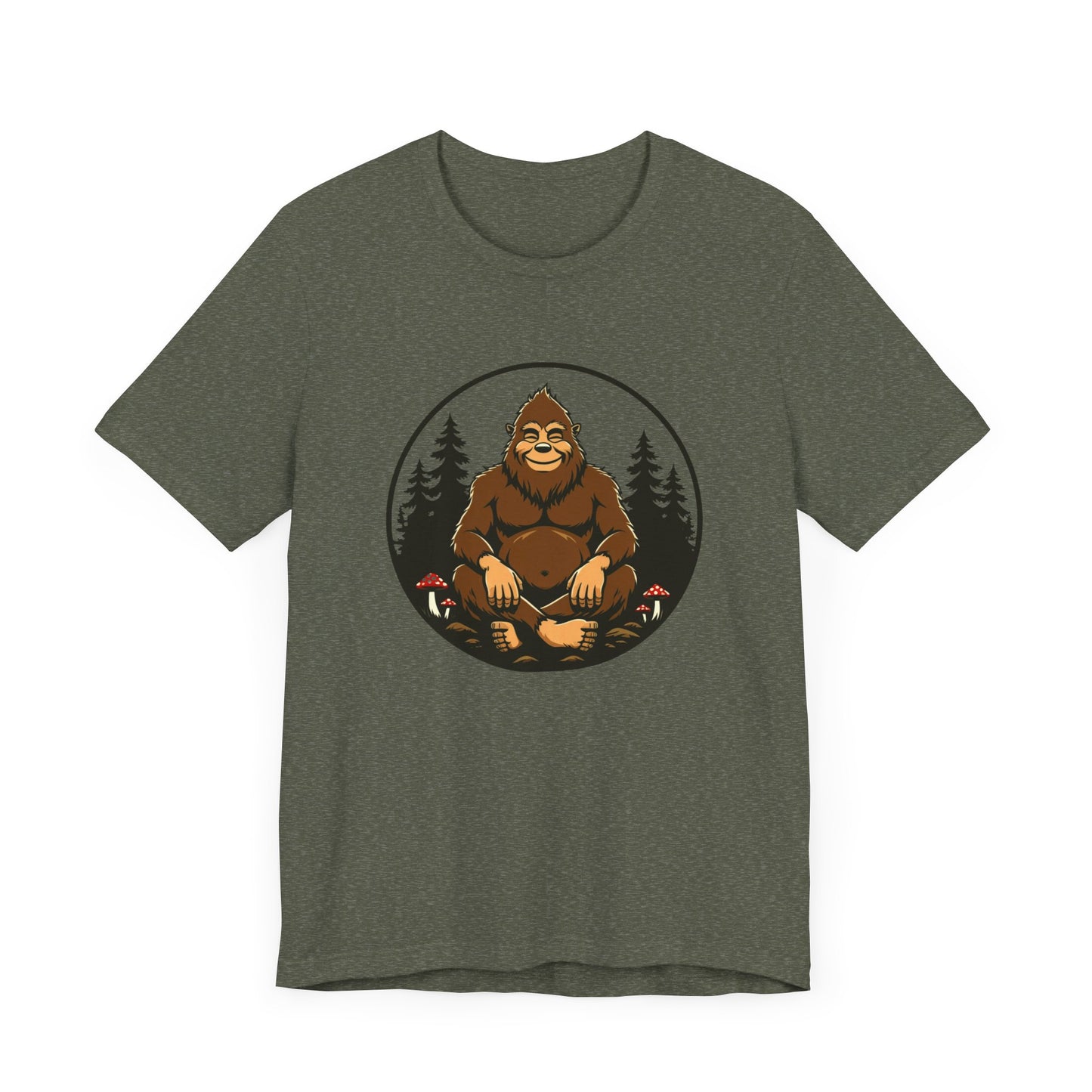 Bigfoot Zen Unisex Tee – Meditating Sasquatch Vibes for Nature Lovers & Adventurers