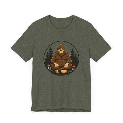 Bigfoot Zen Unisex Tee – Meditating Sasquatch Vibes for Nature Lovers & Adventurers