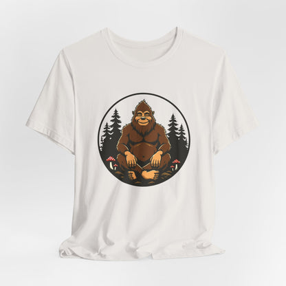 Bigfoot Zen Unisex Tee – Meditating Sasquatch Vibes for Nature Lovers & Adventurers