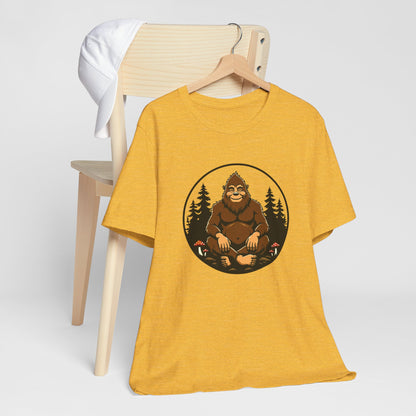 Bigfoot Zen Unisex Tee – Meditating Sasquatch Vibes for Nature Lovers & Adventurers