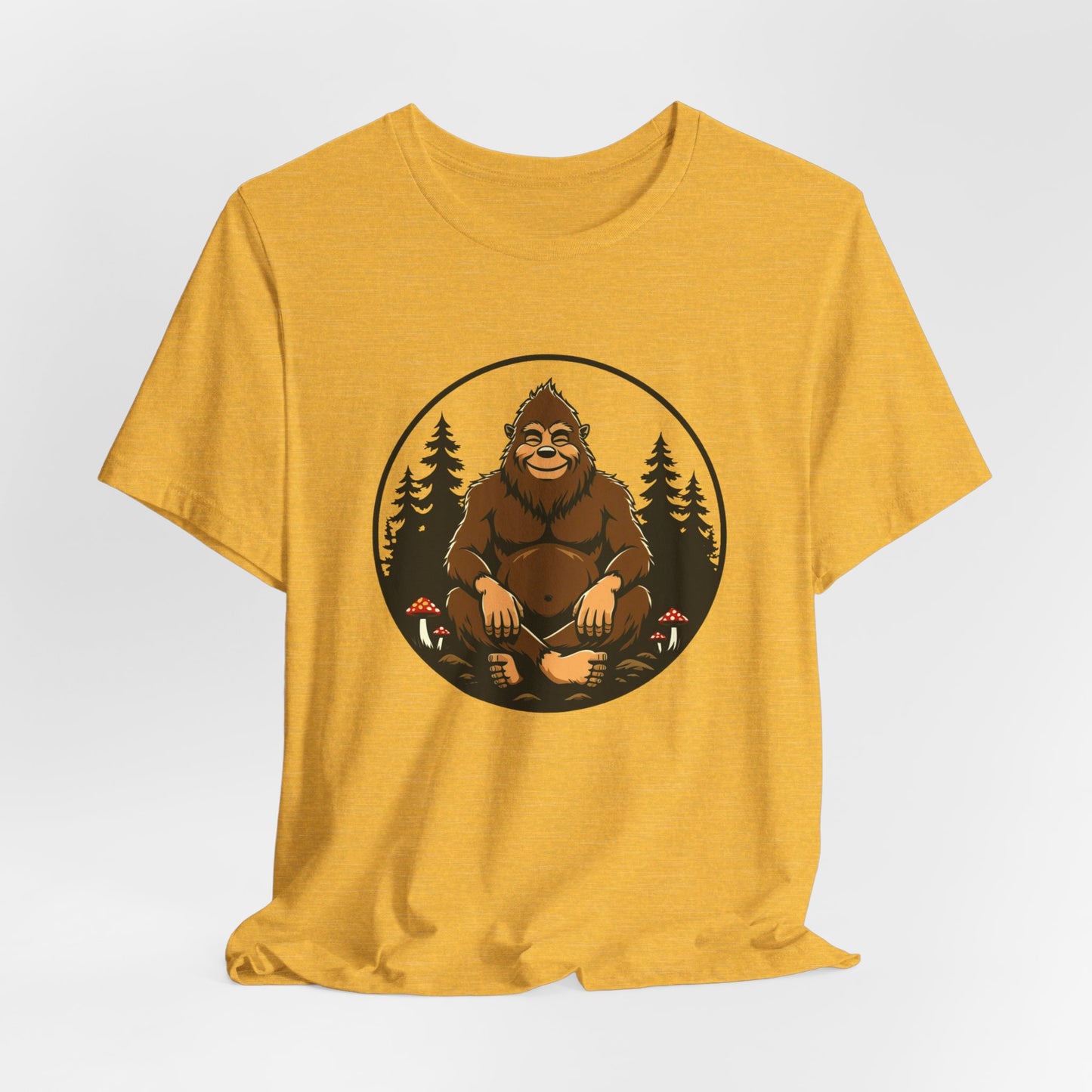 Bigfoot Zen Unisex Tee – Meditating Sasquatch Vibes for Nature Lovers & Adventurers