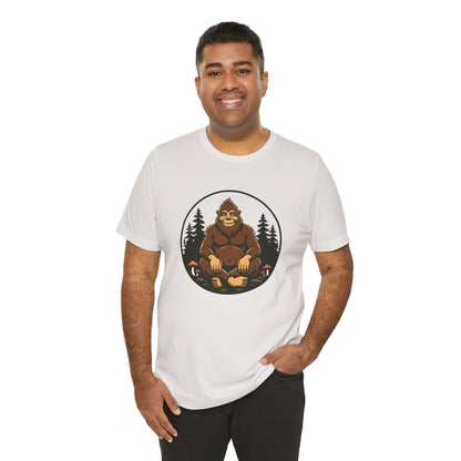 Bigfoot Zen Unisex Tee – Meditating Sasquatch Vibes for Nature Lovers & Adventurers