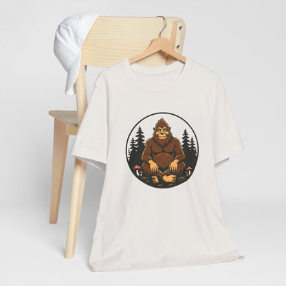 Bigfoot Zen Unisex Tee – Meditating Sasquatch Vibes for Nature Lovers & Adventurers