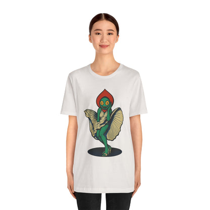 Flirt Like a Flatwoods Monster – UFO Cryptid Graphic Tee, Retro Alien Romance Shirt, Unisex Cosmic Gift
