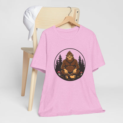 Bigfoot Zen Unisex Tee – Meditating Sasquatch Vibes for Nature Lovers & Adventurers