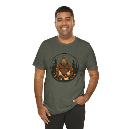 Bigfoot Zen Unisex Tee – Meditating Sasquatch Vibes for Nature Lovers & Adventurers