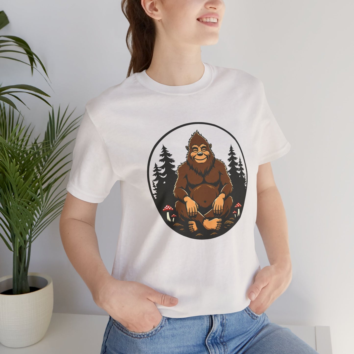 Bigfoot Zen Unisex Tee – Meditating Sasquatch Vibes for Nature Lovers & Adventurers