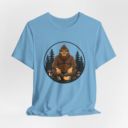 Bigfoot Zen Unisex Tee – Meditating Sasquatch Vibes for Nature Lovers & Adventurers